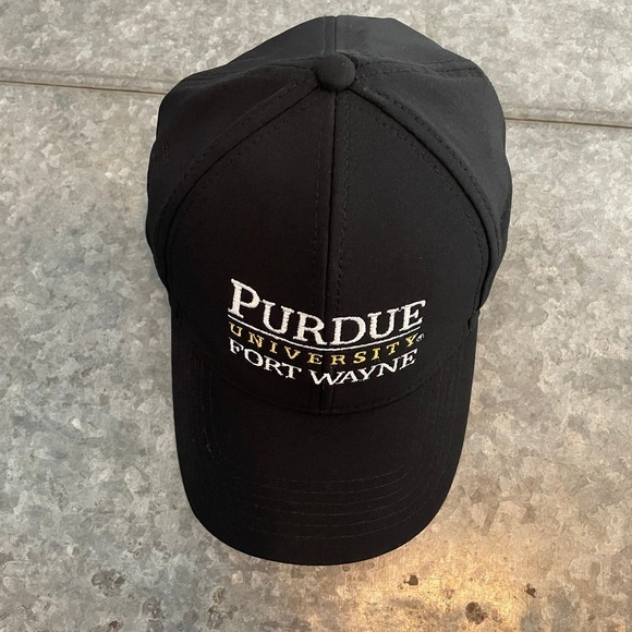 Purdue University Fort Wayne Hat Cap Adams Black Embroidered PU Boilermakers - Picture 3 of 9